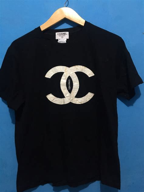 authentic chanel t shirt mens|chanel t shirt etsy.